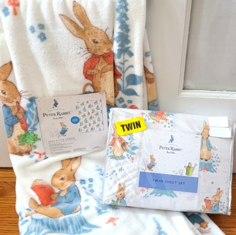Peter Rabbit Blanket & Sheet Set 🥕 4 Piece Set